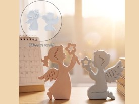 Set 2 moldes silicona angelitos nena y nene